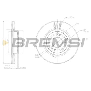 CD7557V.JPG Disco Freno Anteriore 92146600 Honda Accord Vii Accord Vii Tourer Nero
