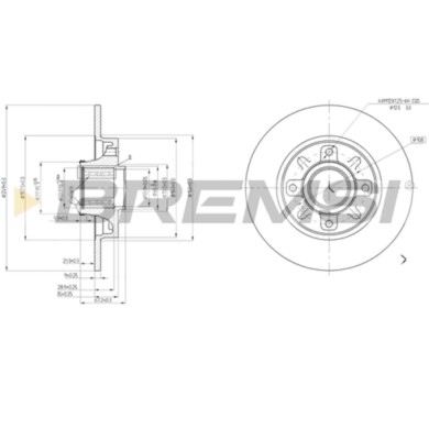 CD7561S.JPG Disco Freno Posteriore 92133303 Citroen C4 Coupé (la)