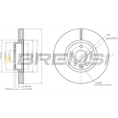 CD7567V.JPG Disco Freno Anteriore 92159200 Land Rover Freelander 2 (l359)