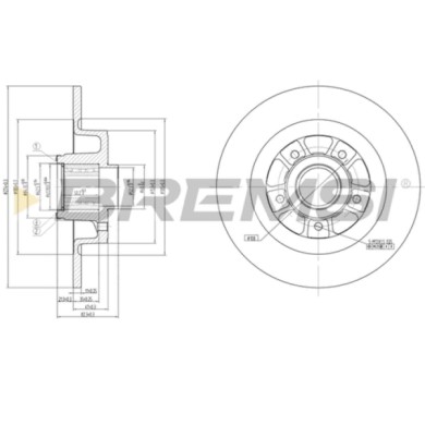 CD7569S.JPG Disco Freno Posteriore 92142203 Renault Laguna Ii Laguna Ii Grandtour Scénic Ii Grand Scénic Ii Nero