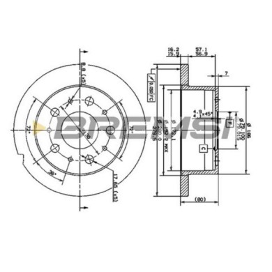CD7574S.JPG Disco Freno Posteriore 92157500 Fiat Ducato Autobus (250) Pieno