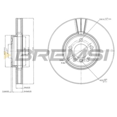 CD7584V.JPG Disco Freno Anteriore 92146200 Bmw X5 Ventilato