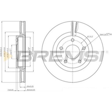 CD7589V.JPG Disco Freno Anteriore 92167400 Nissan X-trail Qashqai +2 I Juke Renault Koleos I Nero