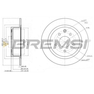 CD7590S.JPG Disco Freno Posteriore 92167500 Nissan Qashqai / Qashqai +2 I (j10 Nj10 Jj10e) Pieno