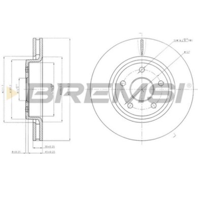CD7593V.JPG Disco Freno Anteriore 92184500 Jeep Grand Cherokee Iii Commander Ventilato