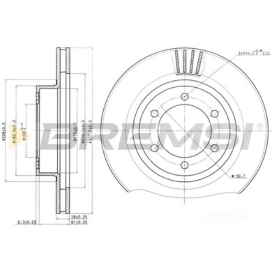 CD7594V.JPG Disco Freno Anteriore 92137300 Toyota Land Cruiser Prado Lexus Gx Nero
