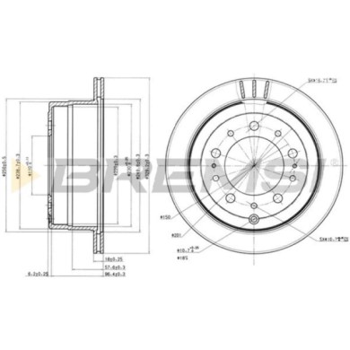 CD7597V.JPG Disco Freno Posteriore 92172803 Lexus Lx Toyota Land Cruiser 100 Ventilato
