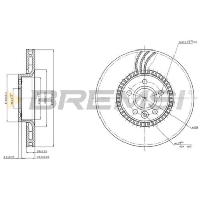 CD7607V.JPG Disco Freno Anteriore 92162300 Volvo V60 I (155) Ventilato
