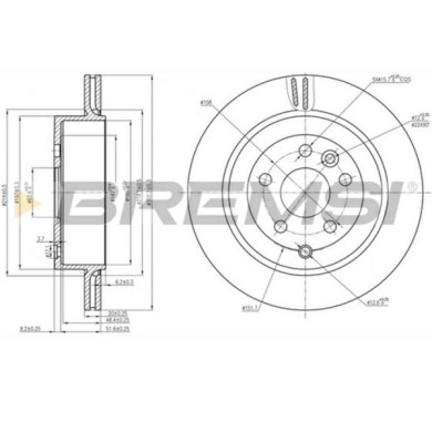 CD7609V.JPG Disco Freno Posteriore 92162800 Land Rover Freelander 2 Ventilato