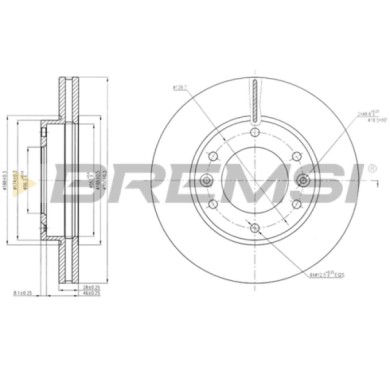 CD7612V.JPG Disco Freno Anteriore 92164500 Kia Carnival/grand Carnival Iii Ventilato