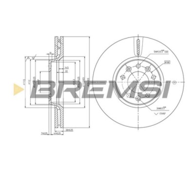 CD7615V.JPG Disco Freno Anteriore 92157000 Fiat Scudo Furgonato (270 272)