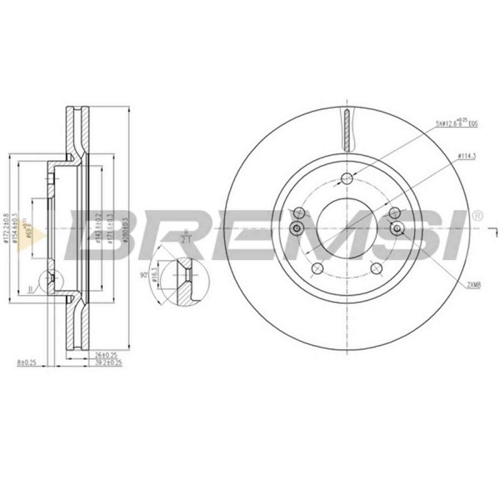 CD7619V.JPG Disco Freno Anteriore 92133900 Hyundai Ix20 (jc)