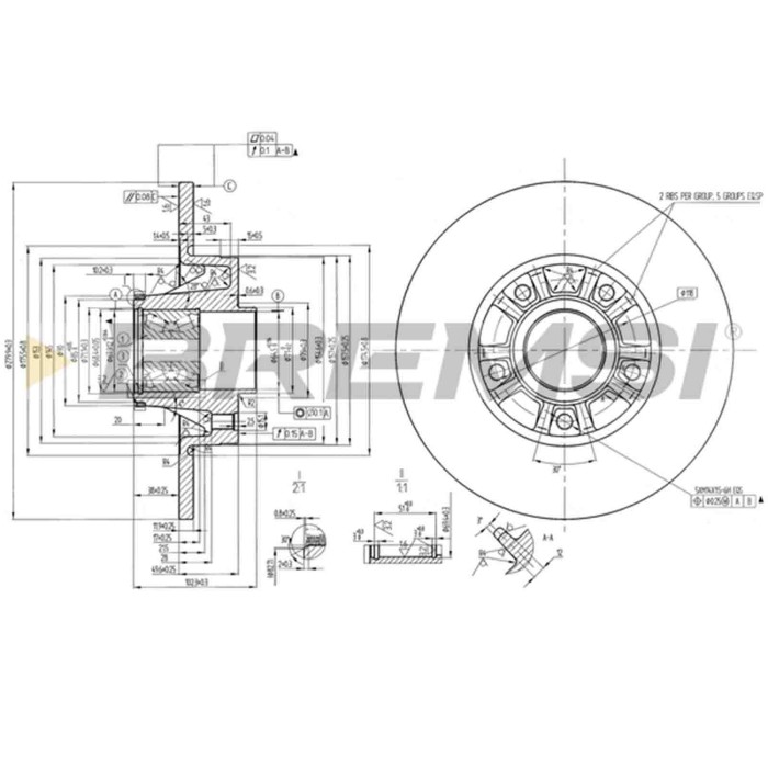 CD7623S.JPG Disco Freno Posteriore 92153700 Nissan Primastar Autobus (x83)