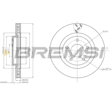 CD7624V.JPG Disco Freno Anteriore 92184403 Chrysler Sebring (js)
