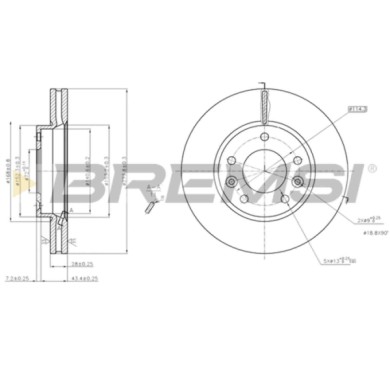 CD7629V.JPG Disco Freno Anteriore 92174703 Kia Carnival Ii Ventilato