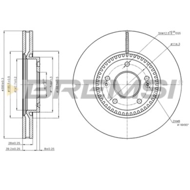 CD7630V.JPG Disco Freno Anteriore 92166500 Hyundai Sonata V (nf)