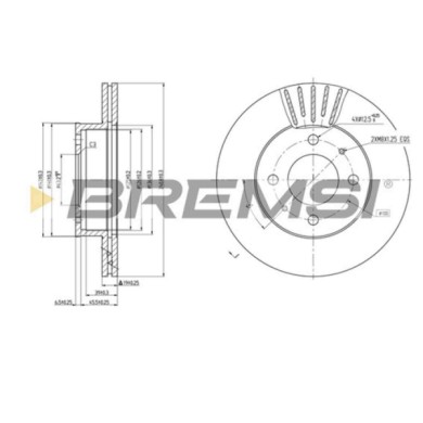 CD7632V.JPG Disco Freno Anteriore 92128500 Hyundai Accent Ii Accent Ii Tre Volumi Ventilato