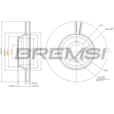 CD7634V.JPG Disco Freno Anteriore 92155300 Bmw 3 3 Touring 3 Coupé 3 Cabriolet X1 Ventilato