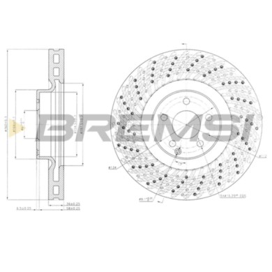 CD7637V.JPG Disco Freno Anteriore 92120300 Mercedes-benz Classe S Coupé (c216) Ventilato