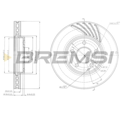 CD7638V.JPG Disco Freno Anteriore 92152100 Mercedes-benz Classe E Classe E T-model Nero