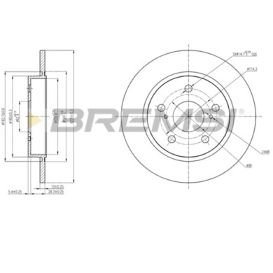 CD7645S.JPG Disco Freno Posteriore 92164000 Toyota Auris Auris Station Wagon Auris Van Cassone/coda Spiovente Corolla Tre Volumi