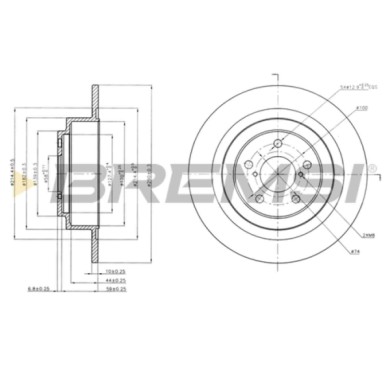 CD7647S.JPG Disco Freno Posteriore 92158800 Subaru Legacy Iii Station Wagon (bh) Pieno