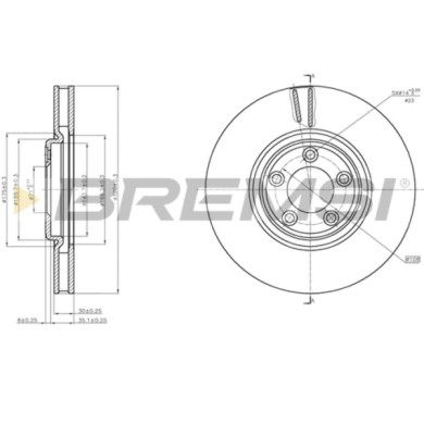 CD7648V.JPG Disco Freno Anteriore 92158703 Jaguar S-type Xj Daimler Super Eight Ventilato