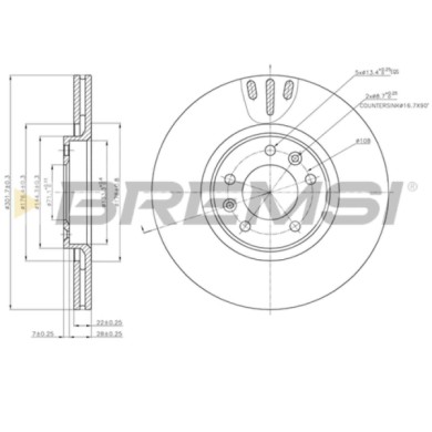 CD7652V.JPG Disco Freno Posteriore 92197103 Citroën C6 Ventilato