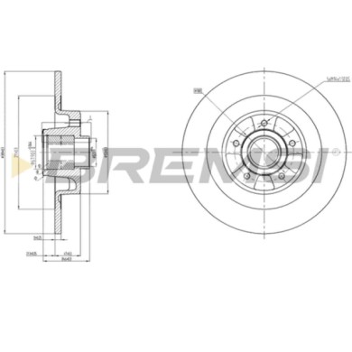 CD7654S.JPG Disco Freno Posteriore 92159800 Renault Vel Satis Espace Iv Nero
