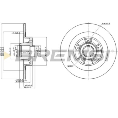 CD7655S.JPG Disco Freno Posteriore 92175700 Renault Vel Satis Espace Iv Pieno