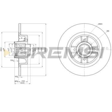 CD7656S.JPG Disco Freno Posteriore 92223200 Renault Scénic Ii Grand Scénic Ii Pieno