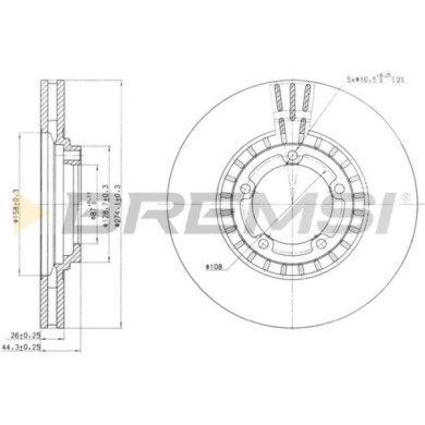 CD7658V.JPG Disco Freno Anteriore 92221800 Hyundai H-1 / Starex Autobus (a1) Ventilato
