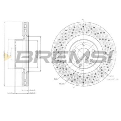 CD7662V.JPG Disco Freno Anteriore 92124200 Mercedes-benz Classe S Coupé Classe S Perforato / Autoventilato