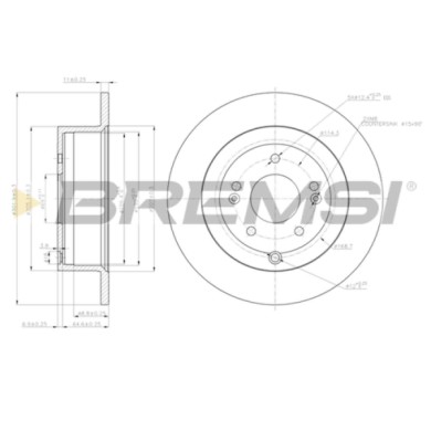 CD7671S.JPG Disco Freno Posteriore 92166100 Hyundai Santa Fé Ii Nero