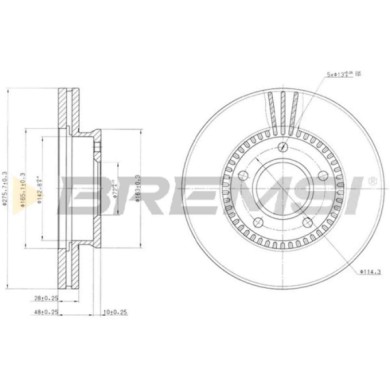 CD7673V.JPG Disco Freno Anteriore 92130000 Mazda Mpv I Ventilato