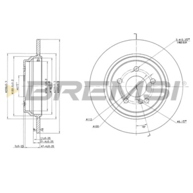 CD7675S.JPG Disco Freno Posteriore 92099400 Mercedes-benz Classe S Classe S Coupé Pieno