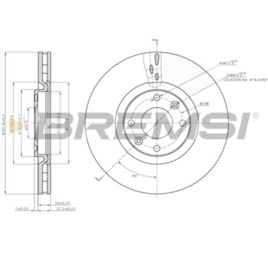CD7676V.JPG Disco Freno Anteriore 92168500 Citroen C4 Ii (nc)