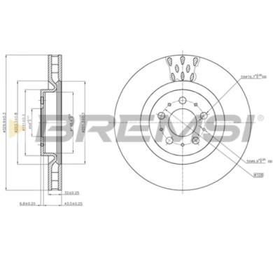 CD7682V.JPG Disco Freno Anteriore 92178103 Volvo V70 Ii S60 I Ventilato