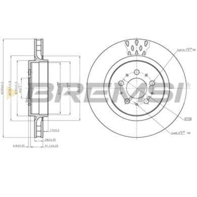 CD7683V.JPG Disco Freno Posteriore 92178303 Volvo V70 Ii S60 I Ventilato