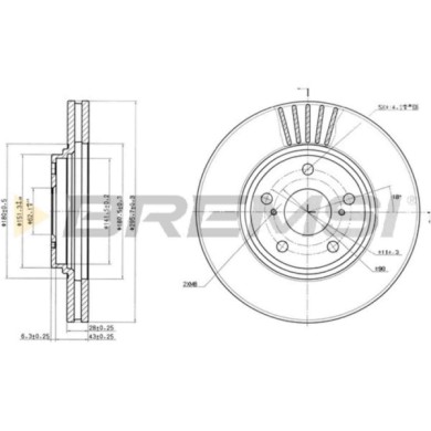 CD7684V.JPG Disco Freno Anteriore 09a11010 Toyota Solara Coupé Harrier Ventilato