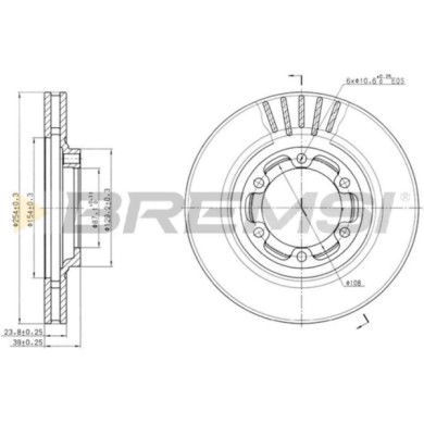 CD7685V.JPG Disco Freno Anteriore 92166900 Mitsubishi L200 Ventilato