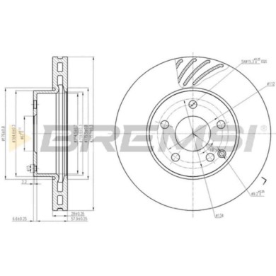 CD7690V.JPG Disco Freno Anteriore 92163200 Mercedes-benz Classe C T-model (s204)