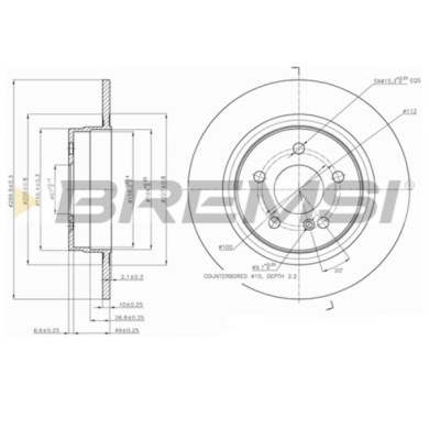 CD7691S.JPG Disco Freno Posteriore 92163300 Mercedes-benz Classe C T-model (s204) Pieno