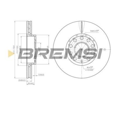 CD7706V.JPG Disco Freno Anteriore 92057600 Audi 100 C4 Tre Volumi (4a2)