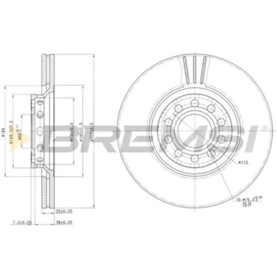 CD7707V.JPG Disco Freno Anteriore 92106103 Audi A6 C5 (4b2) Ventilato