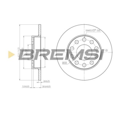 CD7709S.JPG Disco Freno Posteriore 92106203 Audi A4 A4 Avant A4 Cabriolet Volkswagen Passat Variant Passat Seat Exeo Exeo St Ner
