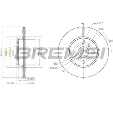 CD7710V.JPG Disco Freno Anteriore 92148000 Aston Martin Cygnet Toyota Iq Ventilato