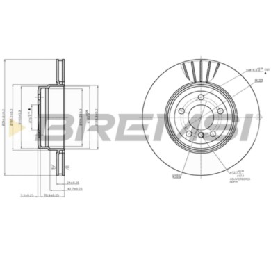 CD7716V.JPG Disco Freno Posteriore 92161203 Bmw X5 X6 Ventilato