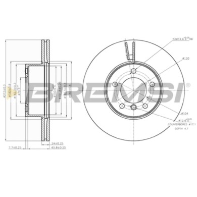 CD7717V.JPG Disco Freno Anteriore 92176100 Bmw 1 (f20)