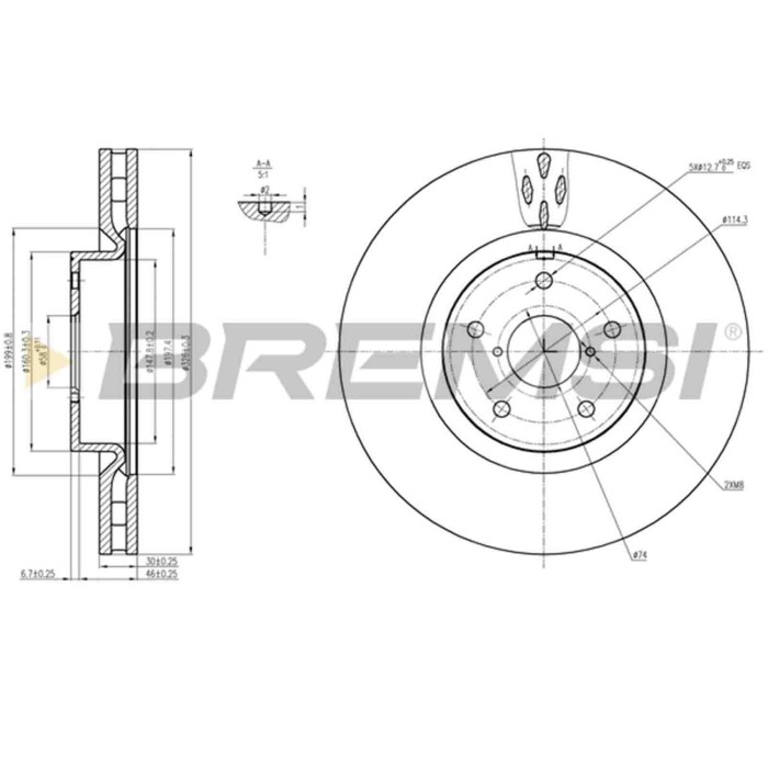 CD7749V.JPG Disco Freno Anteriore 92161303 Opel Insignia A Tre Volumi (g09)